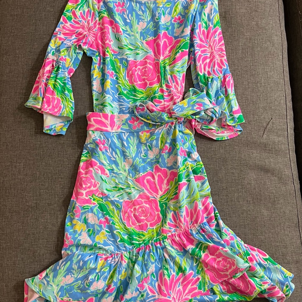 Lilly Pulitzer Blue Bunny  Dress Sz xs